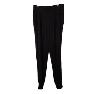 Eileen Fisher Black Silk Georgette Ankle Pants XS NWT